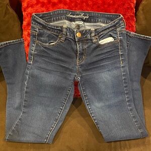 American Eagle Blue Jeggings Stretch Fit